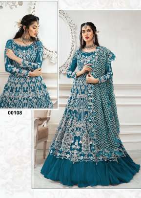 Designer Havy Embroidery Beautiful Pakistani Suit In Ocean Blue Pakistani Suits
