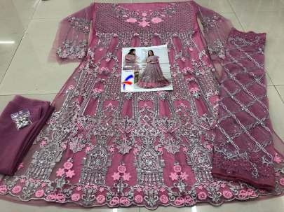 Designer Havy Embroidery Beautiful Pakistani Suit In Pink Pakistani Suits