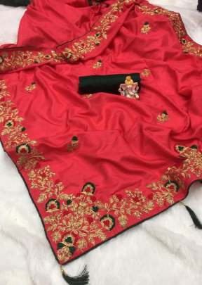 Designer Soft Dolla Silk Party Wear Saree  In Gajaree