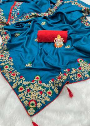 Designer Soft Dolla Silk Party Wear Saree In Blue