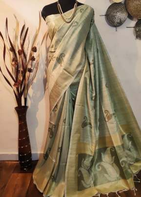 Designer Soft Mulberry Silk Weaving Saree In Light Green SILK SAREE