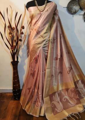 Designer Soft Mulberry Silk Weaving Saree In Light Pink