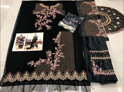 Exclusive Beautifully Design Pakistani Suit With Embroidery Work In Black Pakistani Suits