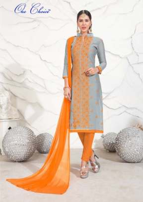 Exclusive Chanderi Dress Material In Grey