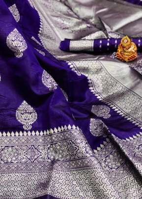 Exclusive Designer Banarasi Silk Saree In Royal Blue