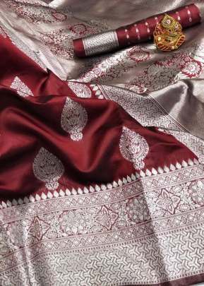 Exclusive Designer Banarasi Silk Saree In Red partywear sarees