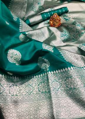 Exclusive Designer Banarasi Silk Saree In Ocean Blue