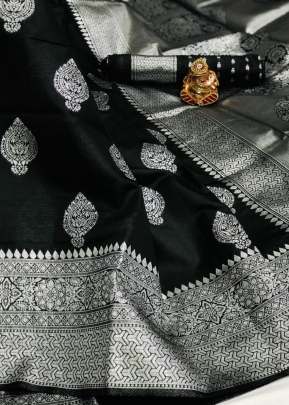 Exclusive Designer Banarasi Silk Saree In Black