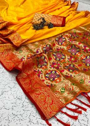 Exclusive Designer Banarasi Silk Saree In Yellow