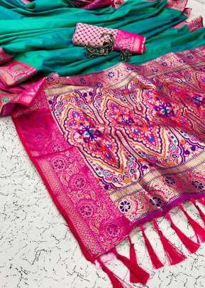 Exclusive Designer Banarasi Silk Saree In Rama