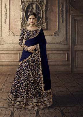 Exclusive Designer Lehnga Choli With Embroidery Work In Roayal Blue