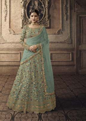 Exclusive Designer Lehnga Choli With Embroidery Work In Sky Blue