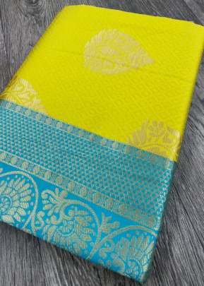 Exclusive Designer Silk Jacquard saree In Lemon Yellow  designer sarees