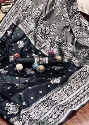 Exclusive Designer Soft Silk Weaving Saree In Black