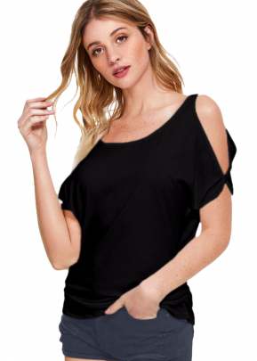 Exclusive Fancy Black Top With Fancy Sleeves  top