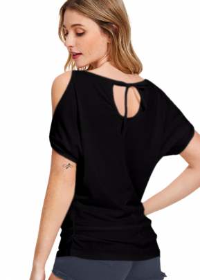 Exclusive Fancy Black Top With Fancy Sleeves  top