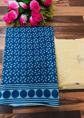 Exclusive Fancy Look Smooth Silk Saree With Printed Design In Ocean Blue SILK SAREE