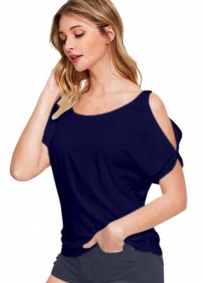 Exclusive Fancy Navy Blue Top With Fancy Sleeves  top