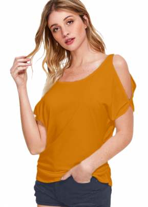 Exclusive Fancy Yellow Top With Fancy Sleeves  top