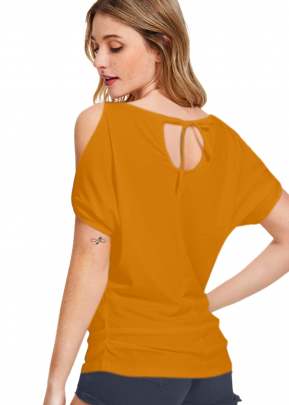 Exclusive Fancy Yellow Top With Fancy Sleeves  top