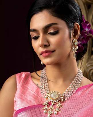 Exclusive Kanchipuram Silk Saree In Pink partywear sarees