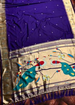 Exclusive Paithani Kanchipuram Saree In Blue designer sarees