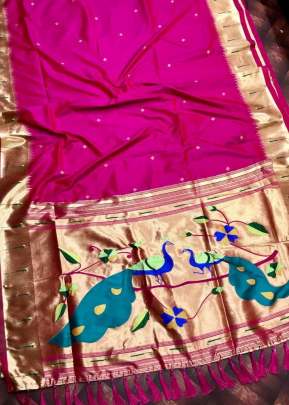 Exclusive Paithani Kanchipuram Saree Pink