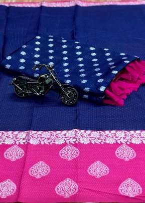 Exclusive Party Wear Weaving Kora Muslin Silk With Reach Pallu Saree In Navy Blue partywear sarees