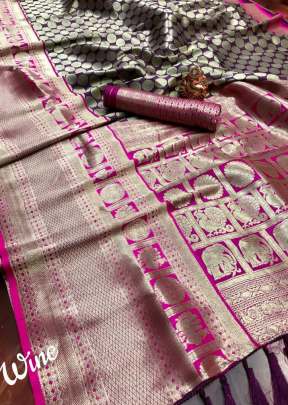 Exclusive Pure kanchipuram silk Jequard Saree In Wine designer sarees