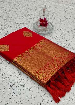 Exclusive Soft Waving Jacquard Saree In Red