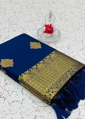 Exclusive Soft Waving Jacquard Saree In Royal Blue designer sarees