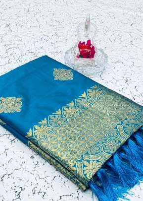 Exclusive Soft Waving Jacquard Saree In Sky Blue