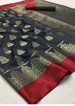 Fancy Classic Soft Silk Waving Saree In Black