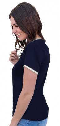 Fancy Designer Navy Blue Top With Off Solder Sleeves. top