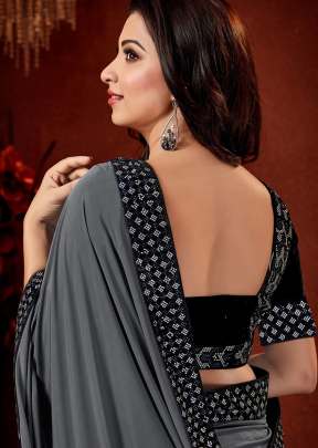 Fancy Havy Pure Rangoli Silk Saree In Grey SILK SAREE