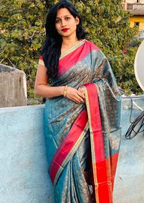 Fancy Kanchipuram Silk Saree In Grey