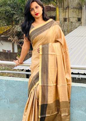 Fancy Kanchipuram Silk Saree In Chiku