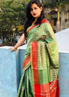 Fancy Kanchipuram Silk Saree In Light Green Kanchipuram Silk Saree