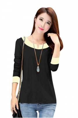 Fancy Look Black Top With Full Sleeves top