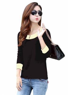 Fancy Look Black Top With Full Sleeves top