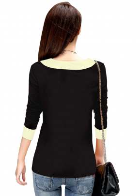 Fancy Look Black Top With Full Sleeves top