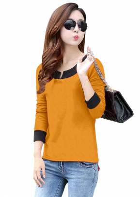 Fancy Look Yellow Top With Full Sleeves top