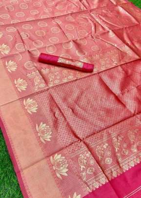 Galomorous funcation look Presenting Enchanting Yet Breathable Organic Banarasi  SILK SAREE