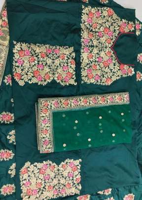 Green Ketrina Kaif Lehnga For Wedding designer lehenga