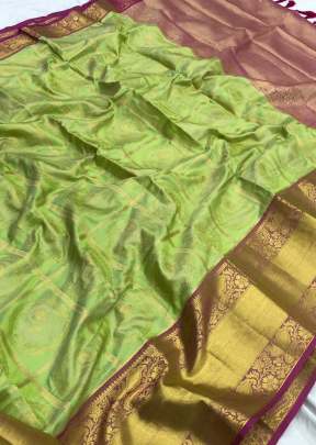 Green Peacock World Kanchipuram Silk Saree