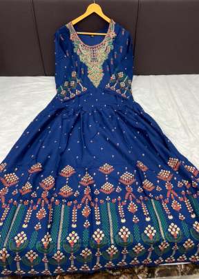 Gulzaar Vol 1 Trending Anarkali style Kurti in Navy Blue Color  fancy kurtis