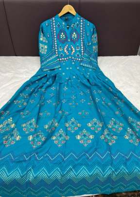 Gulzaar Vol 1 Trending Anarkali style Kurti in Cool Sky Blue Color  fancy kurtis