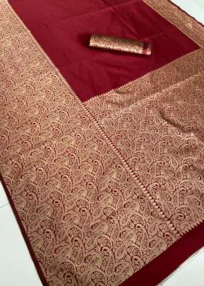 Heavy weavy border Yet Breathable Organic Banarasi SILK SAREE