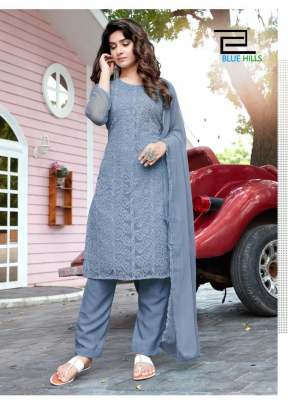 Jasmin Vol 1 Pure Georgette Dress In Stone Grey Color  salwar suits