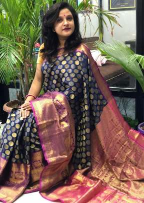 KANCHIPURAM SILK SAREE PURPLE COLOR 